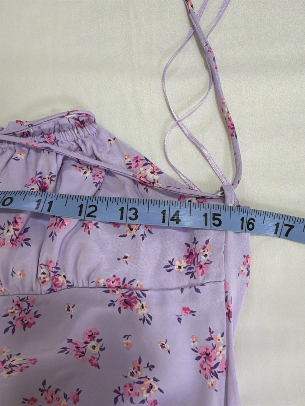 Zara Lavender and Pink Floral Midi Dress - Picture 6 of 9